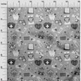 thumbnail image 3 of oneOone Cotton Silk Light Gray Fabric Tool Craft Projects Decor Fabric Printed By The Yard 42 Inch Wide, 3 of 4