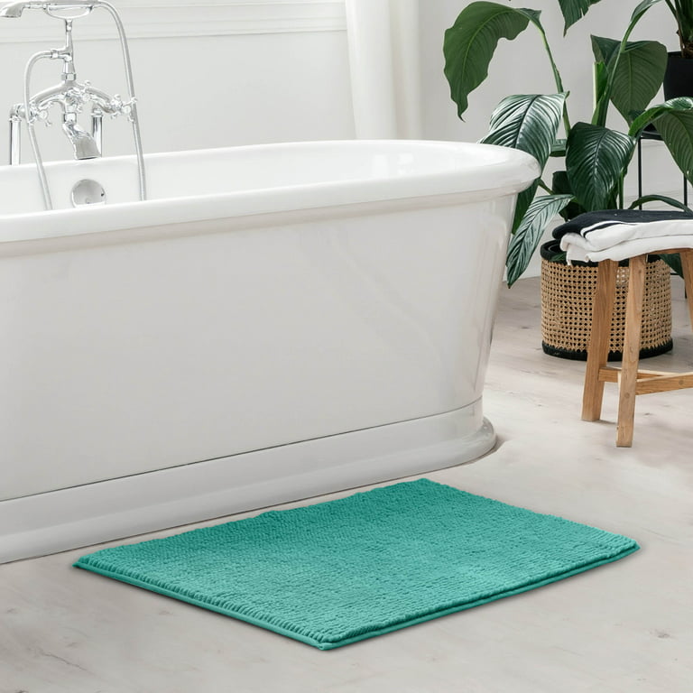 Memory Foam Loop Chenille Bath Rug, Medium (20'' x 32'') Soft Absorben - Rug  Genius
