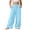 Blue, variant on Kids Drawstring Linen Wide Leg Pants Casual Loose Trousers with Pockets for Boys Girls Summer Beach Vacation Blue Boys School Uniform Pants 7Y