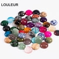 thumbnail image 2 of Cuentas de cabujón de piedra natural de amatista púrpura de Louleur, cabujones redondos de ónix, cuentas sueltas, camafeos de cabujón, anillos y collares DIY, 2 of 5