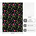 thumbnail image 2 of 2 Pcs Pioneer Flower Floral Print Pattern Kitchen Towels, Funny Microfiber Dish Towel Set, 18" X 26" Tea Towels, 2 of 6