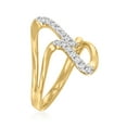 thumbnail image 3 of Ross-Simons 0.25 ct. t.w. Diamond Double-Wave Ring in 18kt Gold Over Sterling, Women's, Adult, 3 of 6