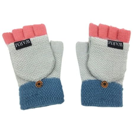 

NUNU 1 Pair Flip Cover Design Winter Gloves Skin-friendly Woolen Yarn Humanistic Design Tailgate Glove Outdoor Supply