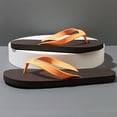 thumbnail image 6 of SBYOJLPB Men's Sandals Casual Indoor and Outdoor Versatile Solid Color Round Toe Open Toe Flat Soft Sole Beach Sandals, 6 of 7