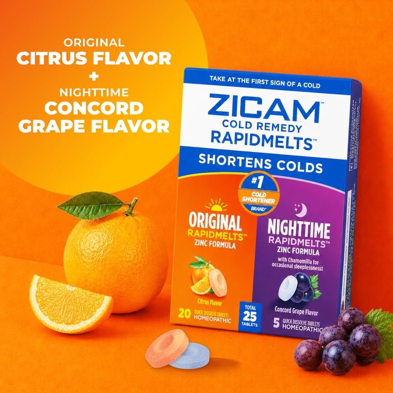 Zicam Cold Remedy Original + Nighttime RapidMelts Combo Pack