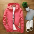 thumbnail image 2 of Y-Sunset Big & Tall Men's Lightweight Jacket, UPF 50+ Waterproof Reflection Windbreaker, Zip Up Hoodie Packable Softshell Jacket for Travel​ Hiking, 2 of 4