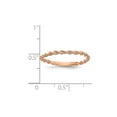 thumbnail image 2 of Gem & Harmony Ladies 14K Rose Pink Gold Polished Twisted Rope Ring Band (1.6mm) for Women, 2 of 5