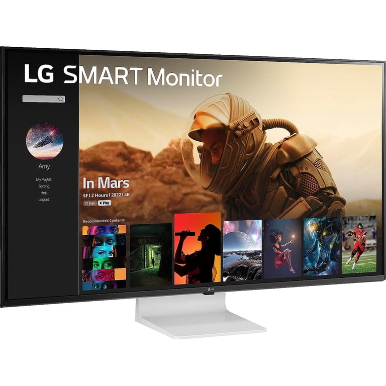 超美品　43SQ700S-W LG スマートディスプレイ　2025年製　ホワイト LG 42.5 inch WIDE 4K HDR IPS Smart Monitor 43SQ700S with Built-in