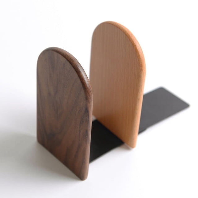 Estantería de madera simple creativa de nogal negro engrosada para libros de madera maciza para estudiantes