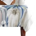 thumbnail image 4 of Blue Pumpkin Fall Table Cloth Waterproof Tablecloths, Thanksgiving Watercolor Eucalyptus Leaves Tablecloth Dining Table Cover for Kitchen Party Tabletop Outdoor, Rectangle Tablecloth 52x70 Inch, 4 of 9