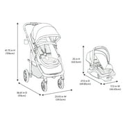 Monbebe Infant & Toddler 6-in-1 Modular Travel System, Black & Gold