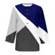 thumbnail image 4 of Tops de Algodón para las Mujeres Impreso Botón 3/4 Manga Suelta Tee, Suave Casual 3/4 Manga Superior, 4 of 4