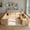 Beige, variant on Ovios 8-Piece Modular Sectional Sofa, 127" U-Shaped Living Room Couch, Black(Plush Corduroy)