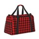 thumbnail image 2 of Easygdp Retro red and Black Houndstooth Bolsa de Gimnasio, Bolsa de Viaje Duffel, Bolsa de Fin de Semana con Compartimentos, Bolsa de Mano para Noche, 2 of 7