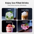 thumbnail image 6 of Simzlife Nugget Ice Maker Countertop, 35lbs/24H Portable Sonic Ice Machine with Self-Cleaning, Chewable Pellet Ice Maker for Home Kitchen Office RV, Stainless Steel, 6 of 13