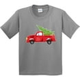 thumbnail image 3 of Inktastic Christmas Vintage Truck with Christmas Tree Youth T-Shirt, 3 of 5