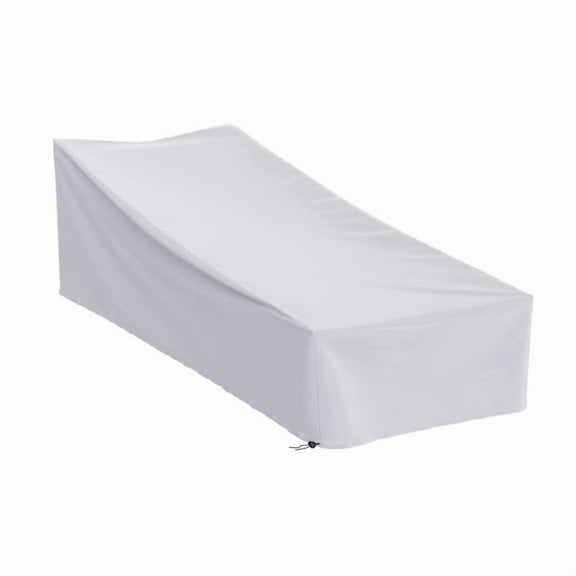 Garden Patio Chaise Lounge Cover, Heavy Duty Outdoor Lounge Chair Covers, UV Resistant Patio Furniture Covers Waterproof 210D Oxford Cloth All Weather Protection (Silver, 79"W x 28"D x 30"H - 1 Pack)