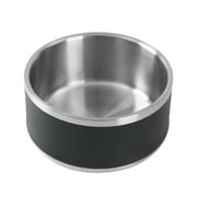 Vibrant Life Stainless Steel Double Wall Dog Bowl, Black, Large