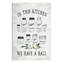 Stupell Industries Kitchen Jar Phrase Botanical & Floral Painting Unframed Art Print Wall Art, 13 x 19