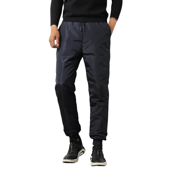 YUELONGHU Adult Men Casual Pants Kaki Pants for Men Men Inside and Outside Wear Cold Warm Thick High Waist Loose Large Size Elastic Pants