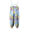 thumbnail image 6 of Staki Girls Rompers Girls Wide Leg Jumpsuit Kids Casual Sleeveless Romper Spaghetti Overalls with Pockets 1-10Y(Blue,5-6 Years), 6 of 6