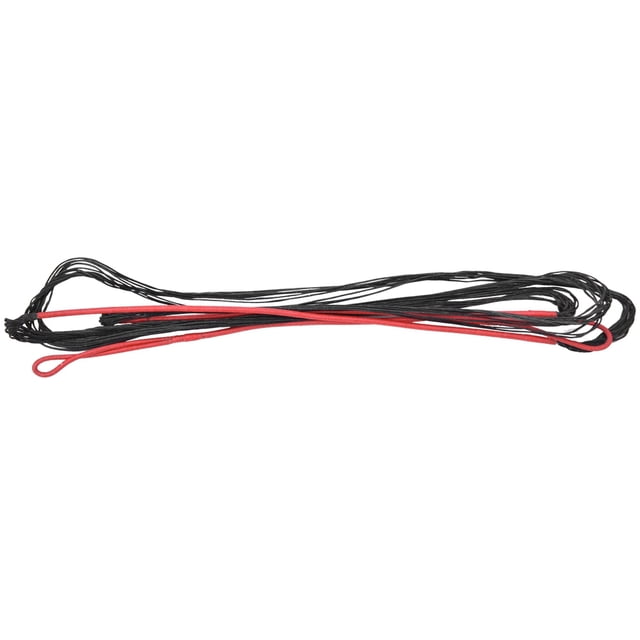 Cuerda de nailon universal para arco recurvo, arco largo, caza, color negro y rojo, 12 hebras, 60 unidades