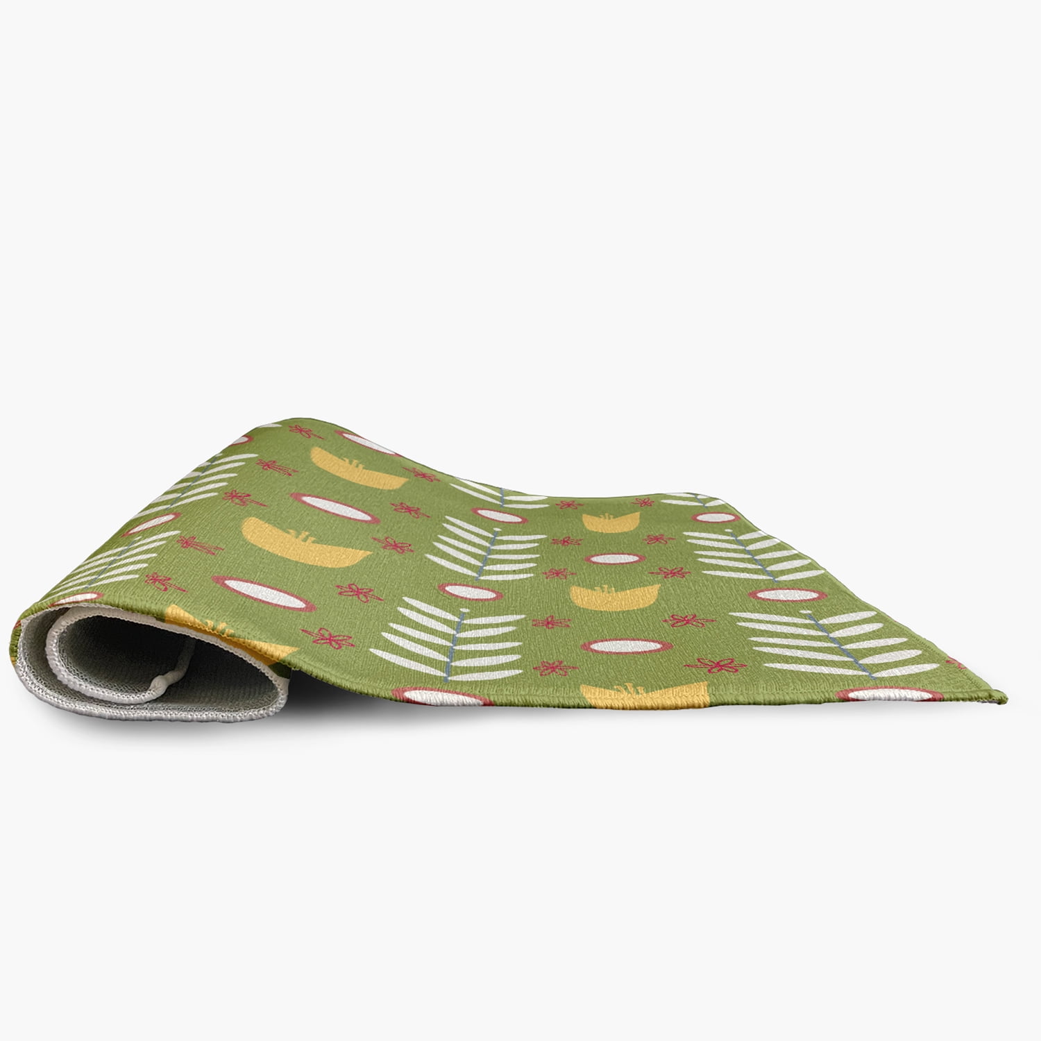 4' x 6' Simply Daisy Spring Garden Scandinavian Chenille Area Rug, Apple Green