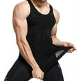 thumbnail image 2 of MINKUROW Mens Slimming Body Shaper Vest Shirt Abs Abdomen Slim Black,XL, 2 of 7