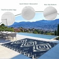 thumbnail image 3 of Navy Blue Outdoor Rug for Patio/Deck/Porch, Non-Slip Large Area Rug 3 x 5 Ft, Vintage Tribal Abstract Geometric Tie Dye Art Indoor Outdoor Rugs Washable Area Rugs, Camping Rug Carpet Runner, 3 of 8