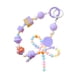 thumbnail image 5 of Llavero con cuentas, pulsera, dijes para llevar como llavero para compromiso de mujer. Púrpura, 5 of 9