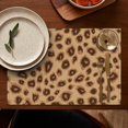 thumbnail image 5 of Leopard Pattern Summer Placemats Table Placemats Set Of 4-Linen Kitchen Washable Placemats Table Mats 11.8"x17.7"Non-Slip Heat Resistant, 5 of 6