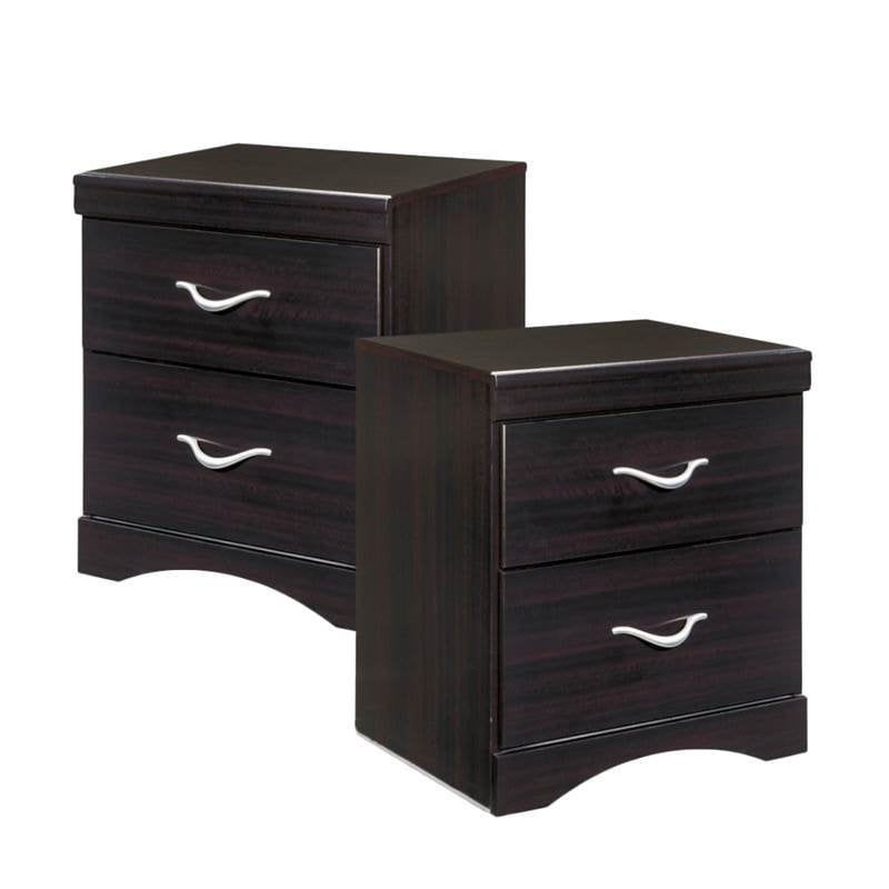 Set of 2 Nightstands in Merlot Walmart Canada