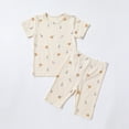 thumbnail image 3 of Mercatoo Summer Toddler Baby Girls Outfit Floral Print Short Sleeves T Shirt and Loose Long Pants 2Pcs Set Girl Casual Clothes, 3 of 3