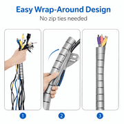 Wire and Cable Organizer Keeps Cables and Wires Safely Wrapped and Secure