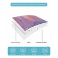 thumbnail image 5 of Quilts Twin-XL Size Bedding Set, Orange Purple Forest Silhouette Lightweight Quilted Comforter, Watercolor Forest Trees Retro Soft Bedspread Coverlet with Pillow Covers for All Season, 68" x 98", 5 of 7