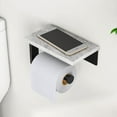 thumbnail image 5 of Marble toilet paper holder with shelves, stainless steel screws wall mounted, bathroom toilet paper holder, 5 of 5