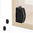 thumbnail image 1 of [4 Pcs]] Cabinet Glass Door Hinge Bathroom Clip Frameless Glass Door Cabinet Display Cabinet Cabinet Clip 90 Degree Hinge (black), 1 of 4