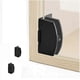 thumbnail image 1 of [4 Pcs]] Cabinet Glass Door Hinge Bathroom Clip Frameless Glass Door Cabinet Display Cabinet Cabinet Clip 90 Degree Hinge (black), 1 of 4