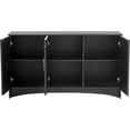 thumbnail image 3 of Curved Design Storage Cabinet with Three Doors and Adjustable Shelves, Suitable for Corridors, Entrances, Living Rooms, and Study, 3 of 7