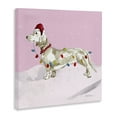 thumbnail image 3 of Stupell Industries Christmas Lights Dachshund Canvas Wall Art, design by Carol Robinson, 17 x 17, 3 of 7