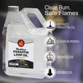 thumbnail image 5 of Ner Mitzvah Liquid Paraffin Lamp Oil - Odorless Clean Burn, Smokeless Tiki Torch Fuel, Clear, 1 Gallon (4 Quart), 2-Pack, 5 of 5