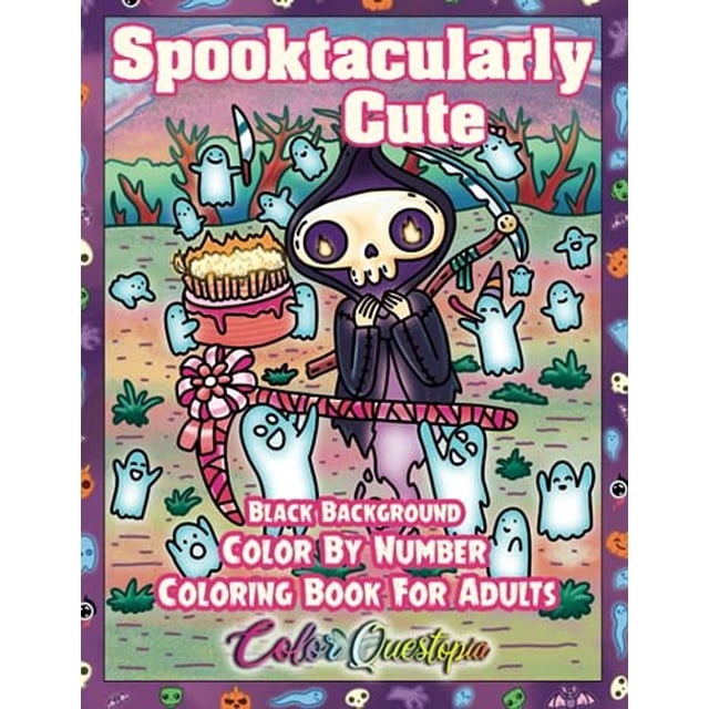 Libro de Colorear por Números para Adultos de Halloween, Spooktacularmente Lindo.