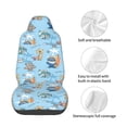 thumbnail image 4 of Goofa Cute Animals Surfers Pattern Elastic Car Seat Cover - Stretchable Auto Seat Protector, Easy to Install and Clean for Cars, SUVs, Trucks, and Vans, 4 of 5