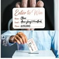 Enter to Win Cards - (Pack of 100) Rose Gold Foil Letterpress 3.5" x 2