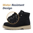 thumbnail image 4 of SAFETY LOONG Soft Toe Work Boots, 6 Inch Nubuck Leather Boots with Side Zipper Workboots Black 14, 4 of 8