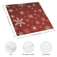 thumbnail image 3 of PHYHOO Cloth Napkins,Washable Dinner Napkins Christmas Snowflakes On Dark Red for Weddings, Parties, Holiday Dinner 2 PCS, 3 of 7
