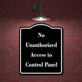 thumbnail image 2 of No Unauthorized Access to Control Panel BLACK Aluminum Composite Sign 15''x18'', 2 of 9