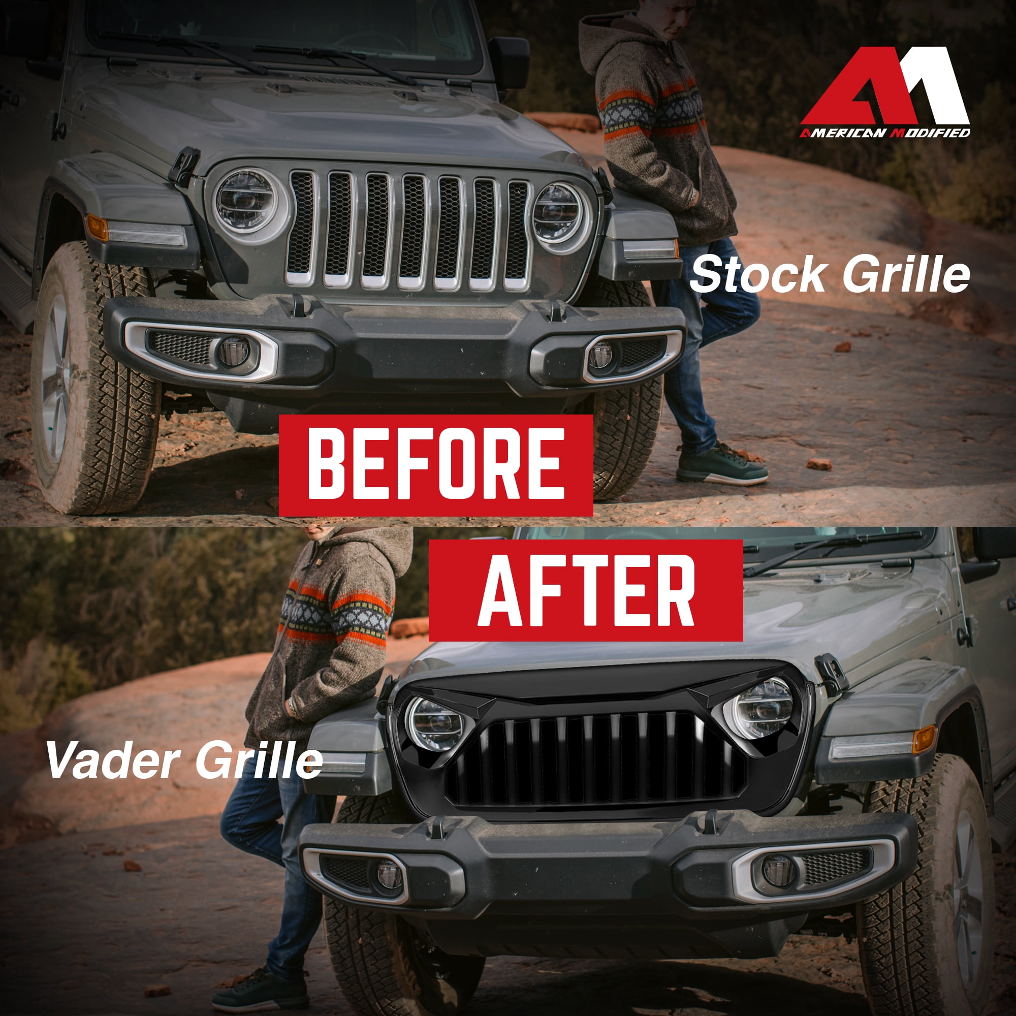 AMERICAN MODIFIED Vader Grille for 2018+ Wrangler JL & 2020+ Gladiator JT