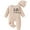 Beige Hello, variant on WIBACKER Newborn Baby Girl Ribbed Romper with Mittens Cuffts Infant Boy Jumpsuit   Hat 2Pcs Coming Home Outfit