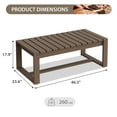 thumbnail image 3 of EAGLE PEAK Natural Real Wood Cedar Ourdoor Coffee Table with Slat Top for Garden Lawn Porch Balcony, Rectangular, 3 of 9